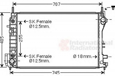 VAN WEZEL 37002559 -  Радиатор, охлаждение двигателя